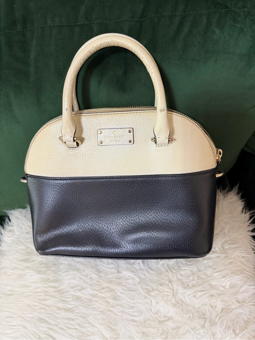 Kate Spade Cream and Black Two-Tone Top-Handle Women’s Bag